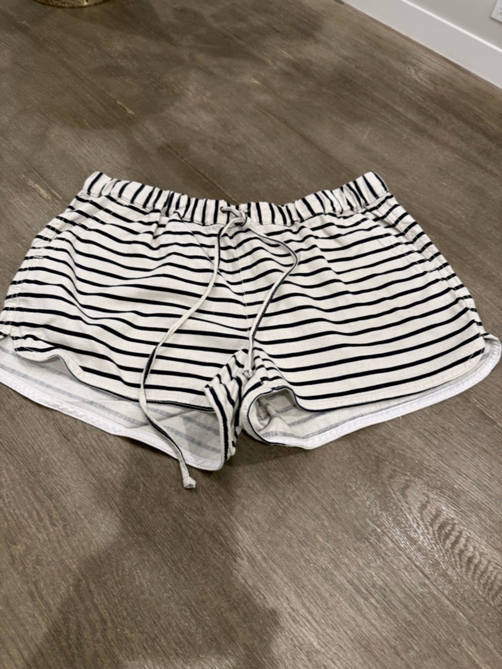 J. Crew Navy and Cream Striped Shorts - Like new!